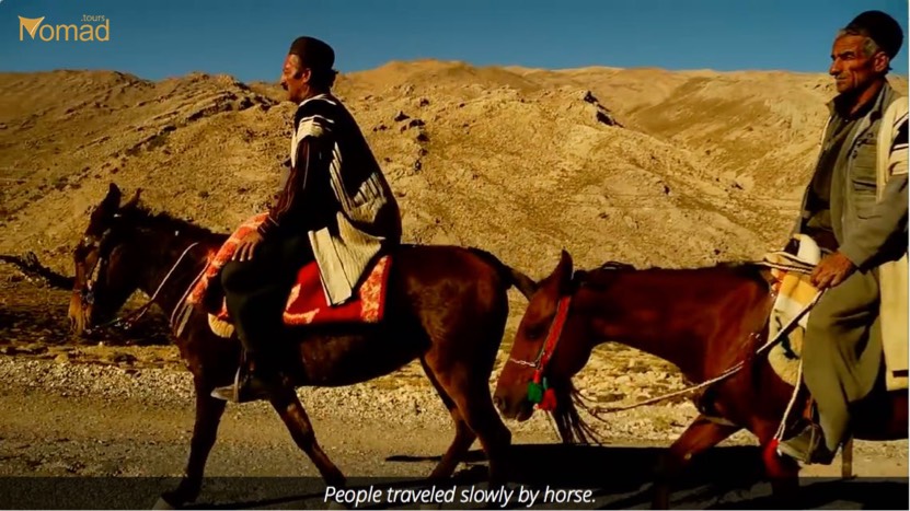 Bakhtiari Nomads traveling by horse