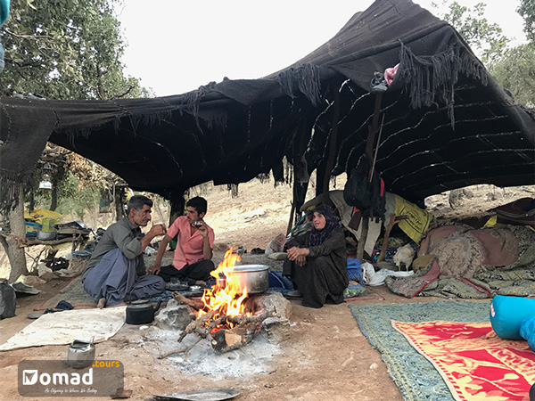 black tent of iranian nomads