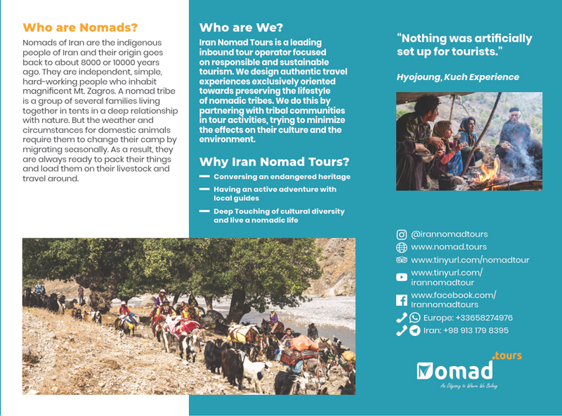 brochure iran nomad tours, Ecotourism, iran tour, nomadic tour, iran nomad