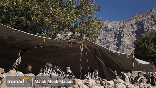 iranian nomadic men in bakhtiari wedding with traditional dress