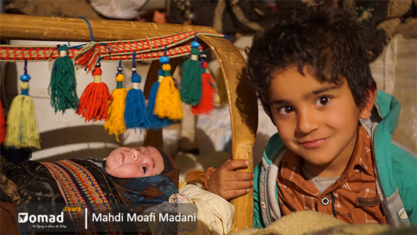 nomadic boys in their tent, iran nomad tours