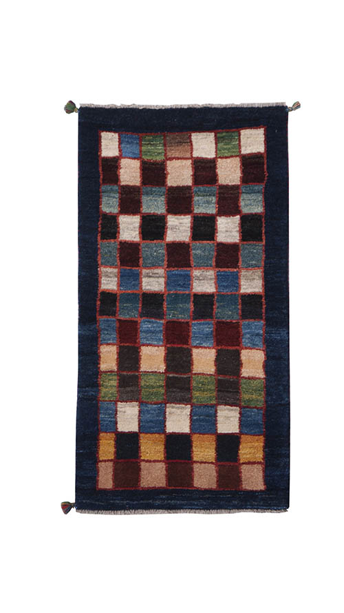 handmade nomadic rug in dark color