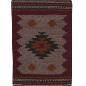 nomadic handmade kilim with diamond pattern