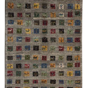 gray handmade gabbeh rug