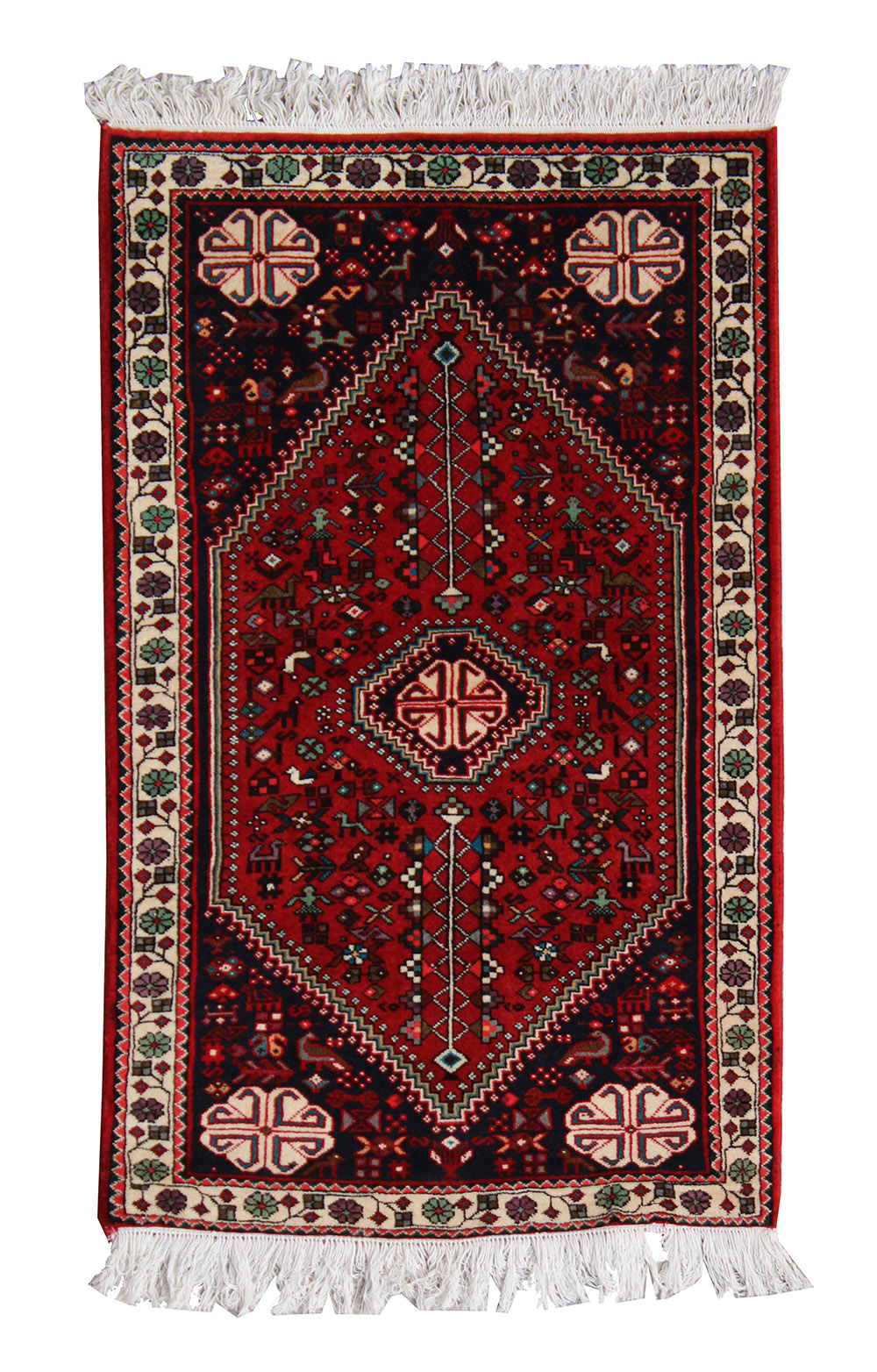 red Qashqai rug