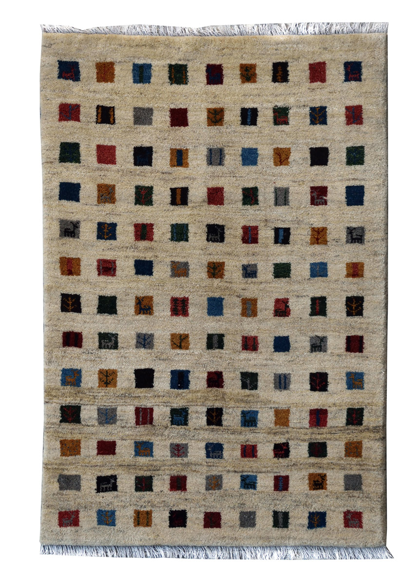 gabbeh with colorful squares