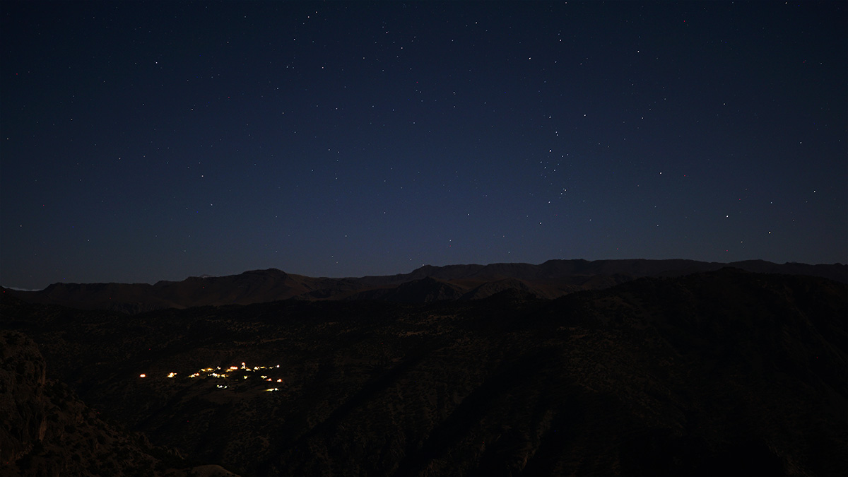 Night Sky in Iran, the Zagros mountains